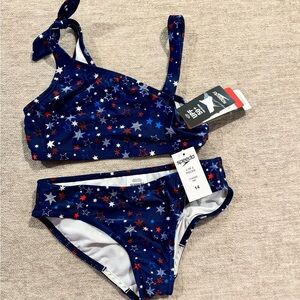 NWT Youth Speedo 2piece swimsuit size 14